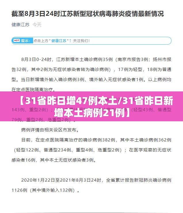 【31省昨日增47例本土/31省昨日新增本土病例21例】