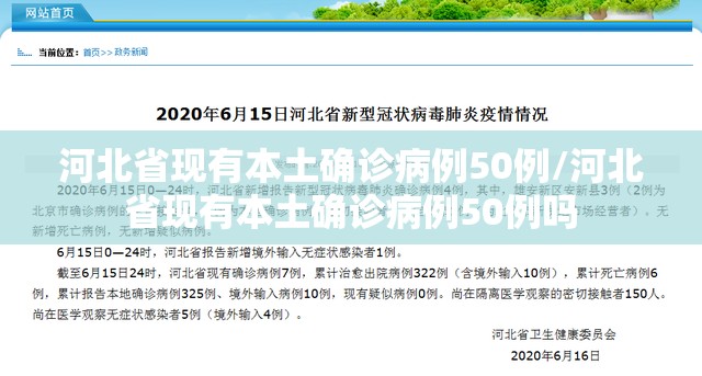 河北省现有本土确诊病例50例/河北省现有本土确诊病例50例吗 河北省现有本土确诊病例50例/河北省现有本土确诊病例50例吗