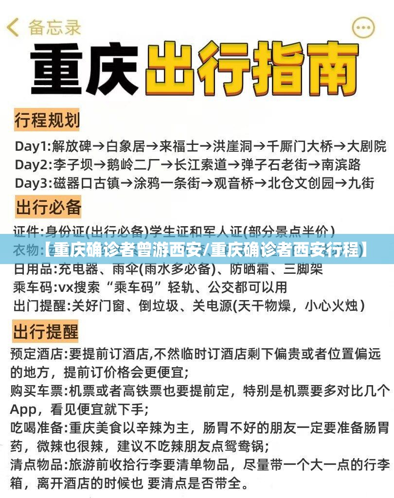 【重庆确诊者曾游西安/重庆确诊者西安行程】