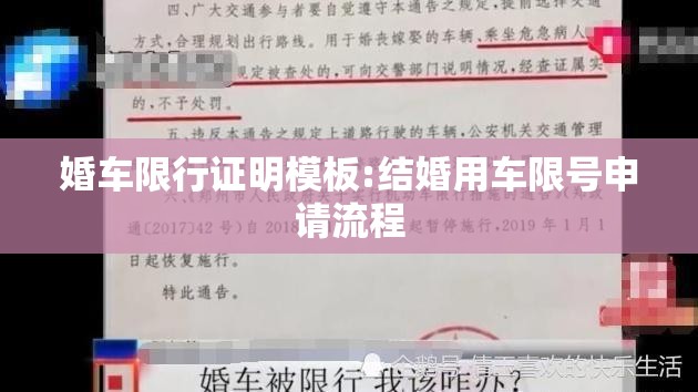 婚车限行证明模板:结婚用车限号申请流程