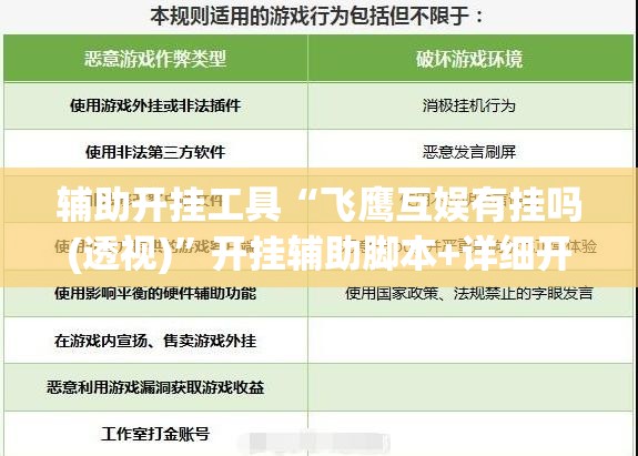 辅助开挂工具“飞鹰互娱有挂吗(透视)	”开挂辅助脚本+详细开挂安装教程