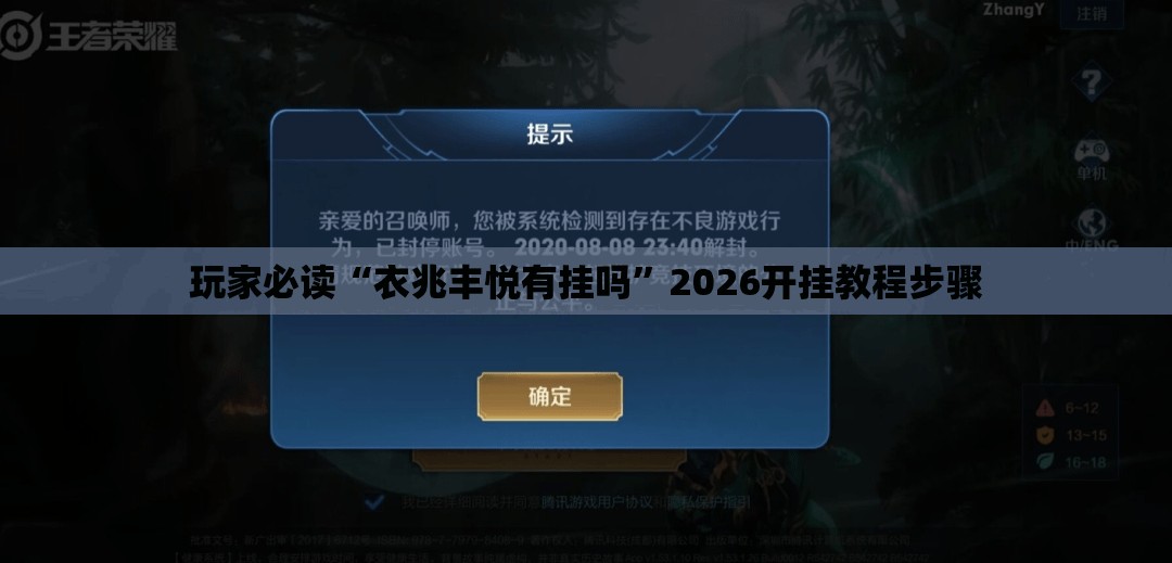 玩家必读“衣兆丰悦有挂吗”2026开挂教程步骤