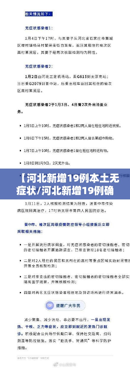 【河北新增19例本土无症状/河北新增19例确诊5例无症状】 【河北新增19例本土无症状/河北新增19例确诊5例无症状】