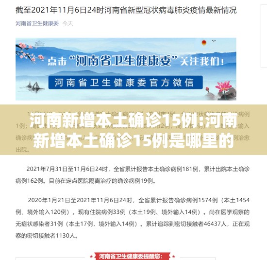 河南新增本土确诊15例:河南新增本土确诊15例是哪里的 河南新增本土确诊15例:河南新增本土确诊15例是哪里的