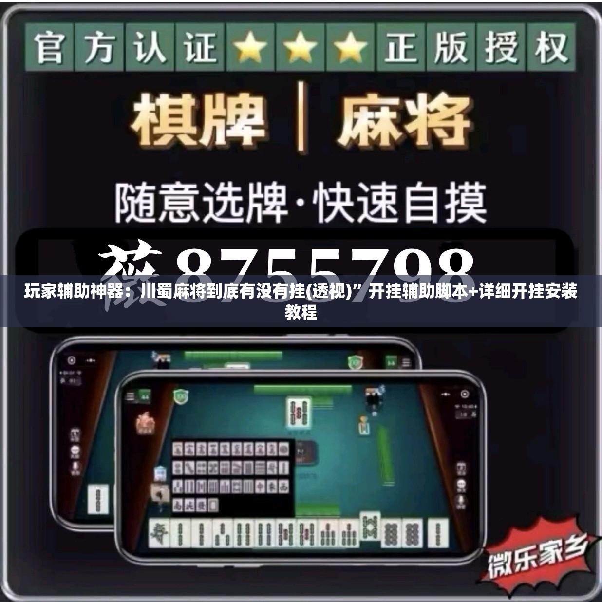 玩家辅助神器：川蜀麻将到底有没有挂(透视)”开挂辅助脚本+详细开挂安装教程