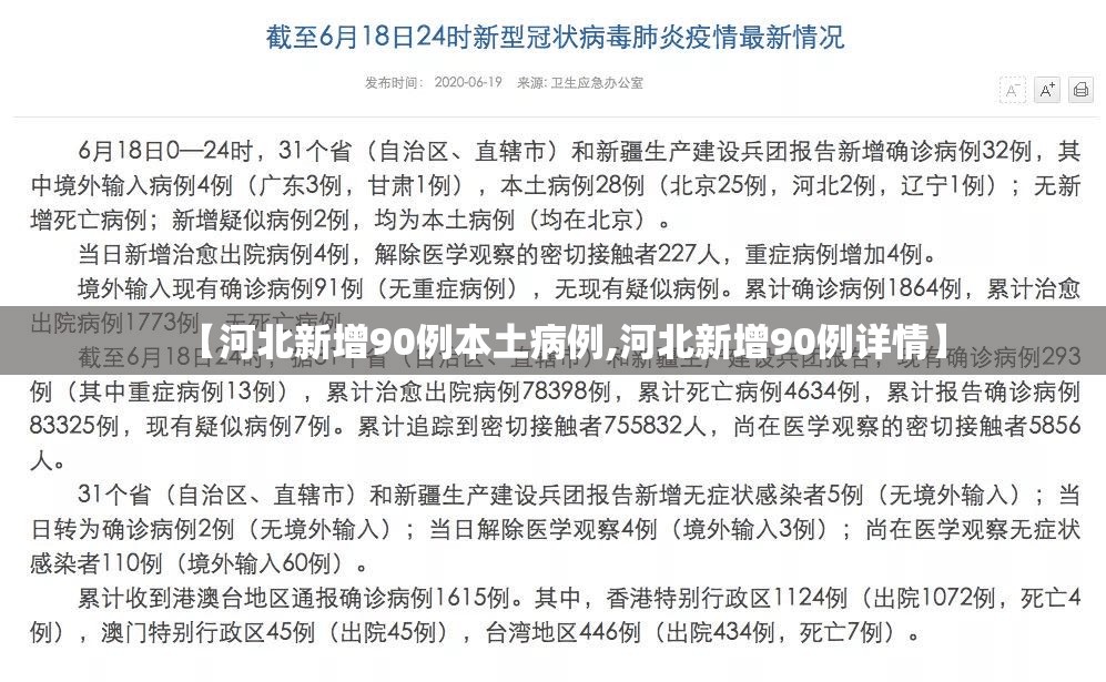 【河北新增90例本土病例,河北新增90例详情】