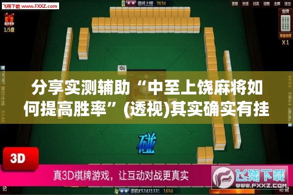 分享实测辅助“中至上饶麻将如何提高胜率”(透视)其实确实有挂