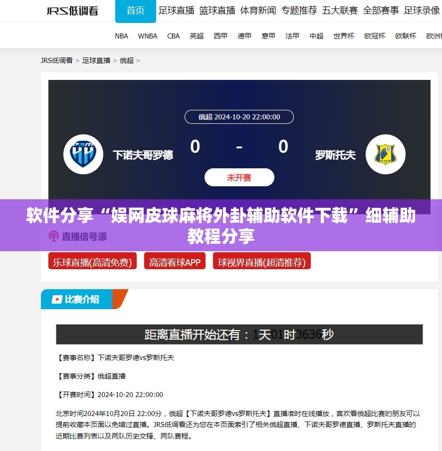 软件分享“娱网皮球麻将外卦辅助软件下载	”细辅助教程分享