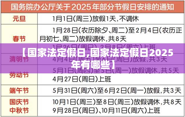 【国家法定假日,国家法定假日2025年有哪些】