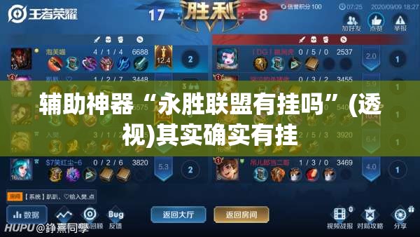 辅助神器“永胜联盟有挂吗	”(透视)其实确实有挂