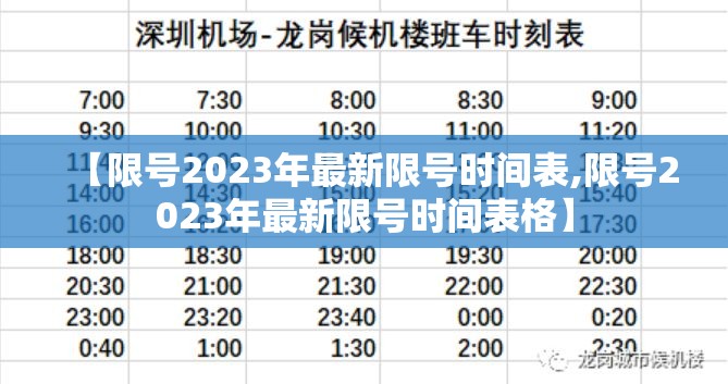 【限号2023年最新限号时间表,限号2023年最新限号时间表格】