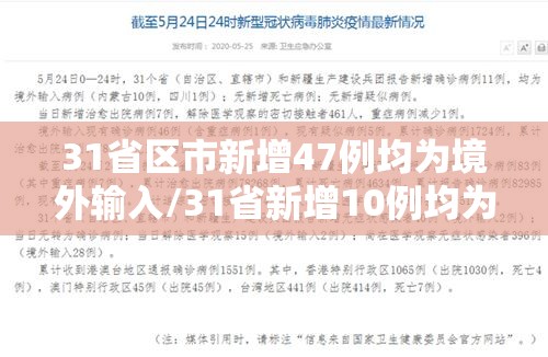 31省区市新增47例均为境外输入/31省新增10例均为境外输入