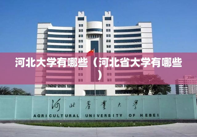 河北大学有哪些（河北省大学有哪些）