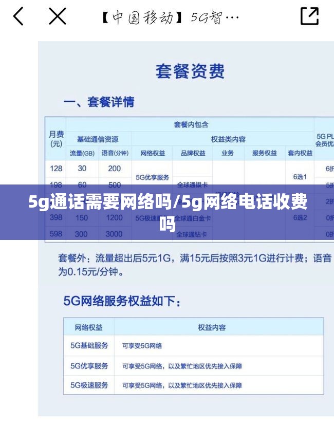 5g通话需要网络吗/5g网络电话收费吗