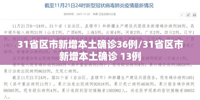 31省区市新增本土确诊36例/31省区市新增本土确诊 13例