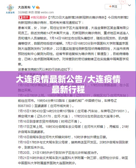 大连疫情最新公告/大连疫情最新行程