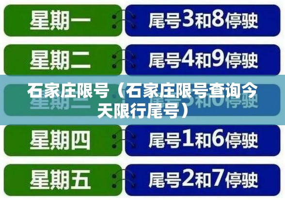 石家庄限号（石家庄限号查询今天限行尾号）