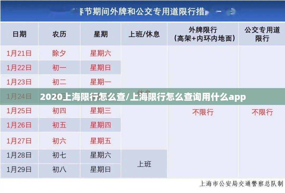 2020上海限行怎么查/上海限行怎么查询用什么app