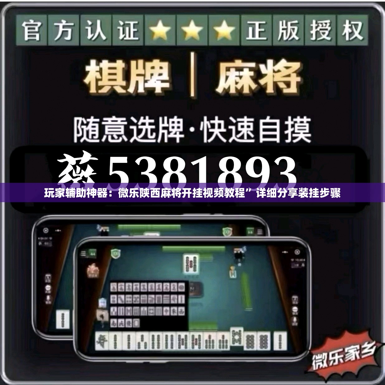 玩家辅助神器：微乐陕西麻将开挂视频教程”详细分享装挂步骤