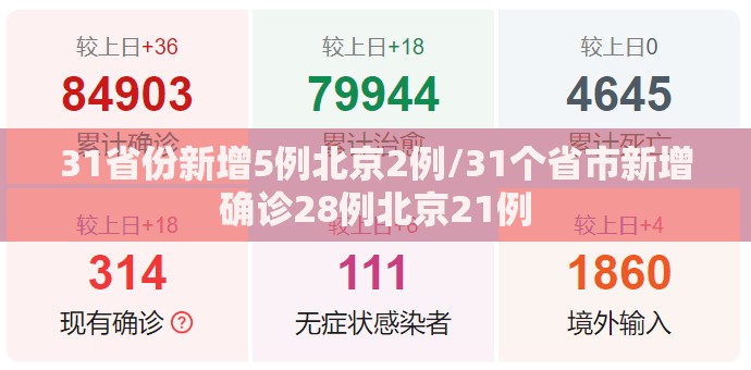 31省份新增5例北京2例/31个省市新增确诊28例北京21例
