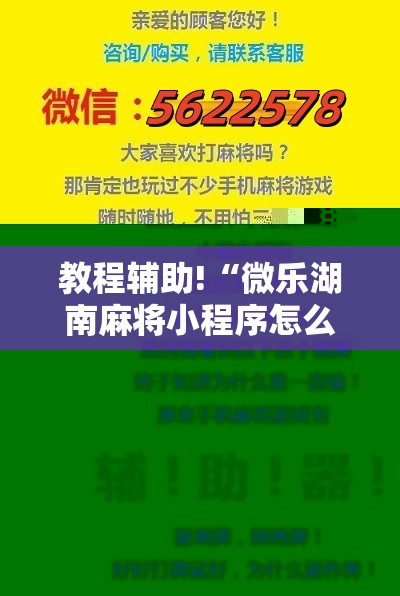 教程辅助!“微乐湖南麻将小程序怎么开挂”科技辅助神器手机版