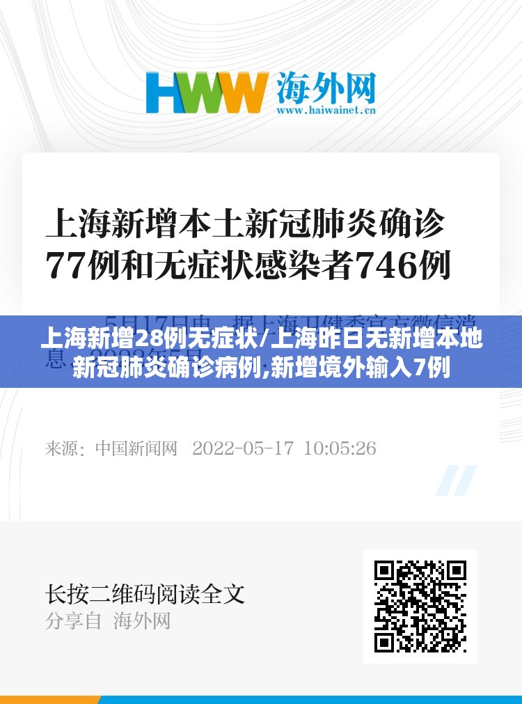 上海新增28例无症状/上海昨日无新增本地新冠肺炎确诊病例,新增境外输入7例