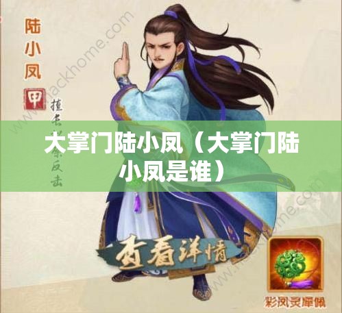 大掌门陆小凤（大掌门陆小凤是谁）