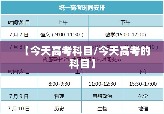 【今天高考科目/今天高考的科目】