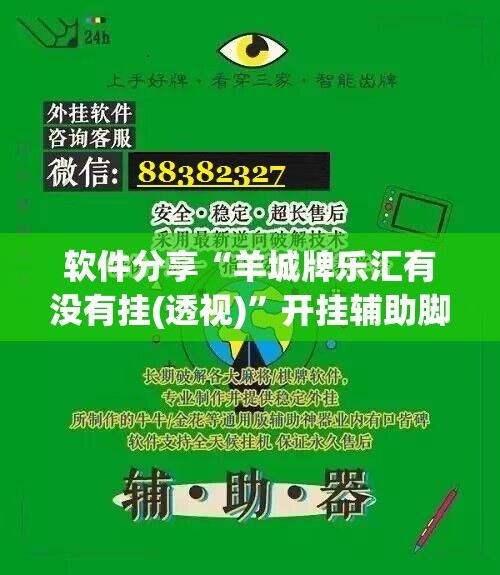 软件分享“羊城牌乐汇有没有挂(透视)”开挂辅助脚本+详细开挂安装教程