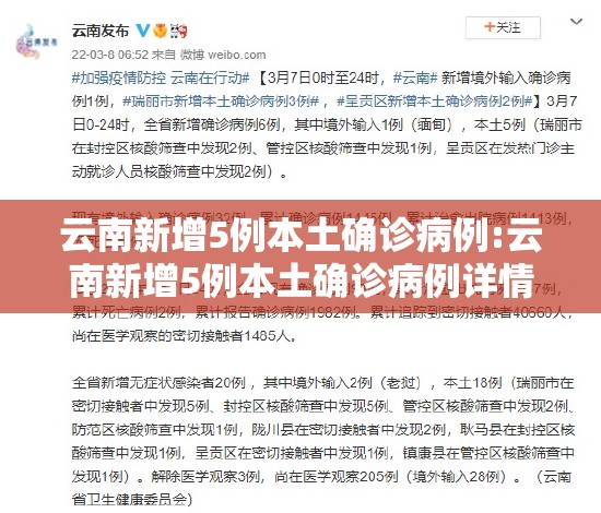 云南新增5例本土确诊病例:云南新增5例本土确诊病例详情