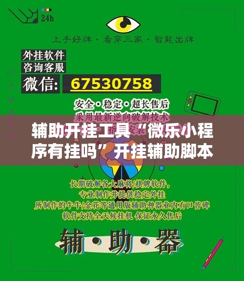 辅助开挂工具“微乐小程序有挂吗”开挂辅助脚本+详细开挂安装教程