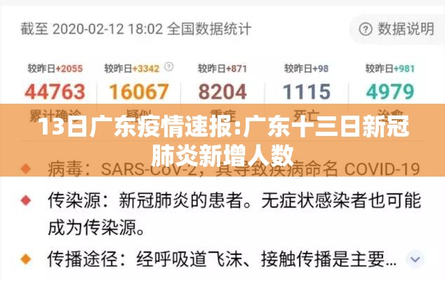 13日广东疫情速报:广东十三日新冠肺炎新增人数