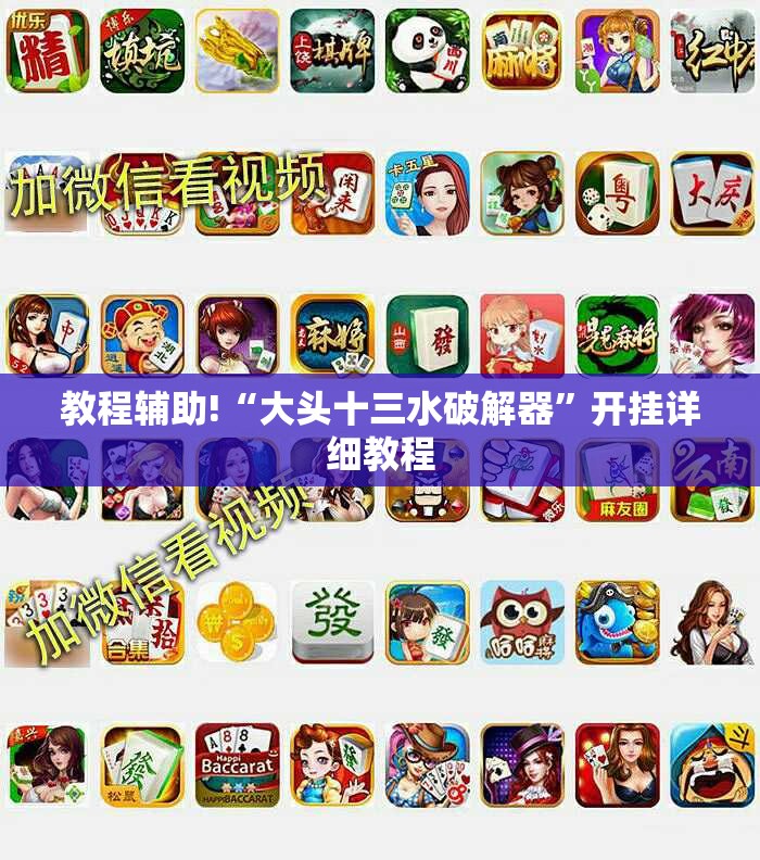 教程辅助!“大头十三水破解器”开挂详细教程