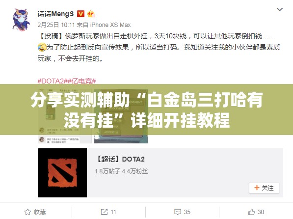 分享实测辅助“白金岛三打哈有没有挂”详细开挂教程