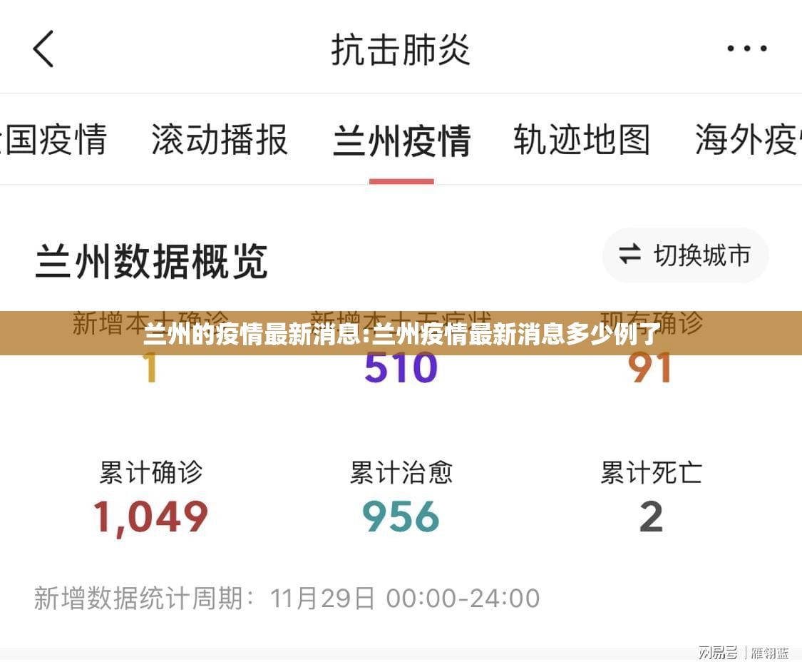 兰州的疫情最新消息:兰州疫情最新消息多少例了