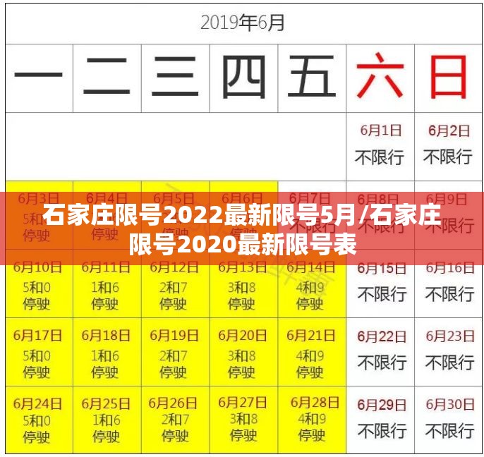 石家庄限号2022最新限号5月/石家庄限号2020最新限号表