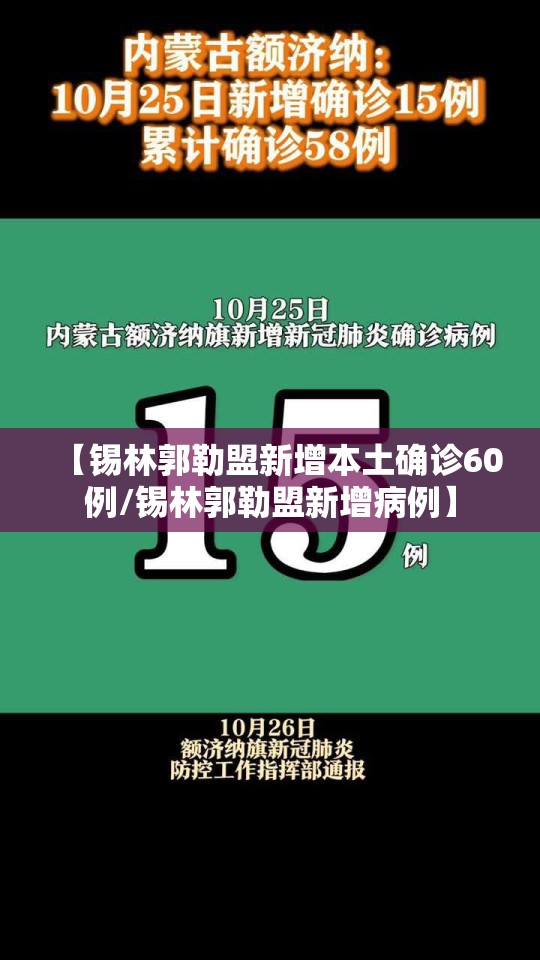 【锡林郭勒盟新增本土确诊60例/锡林郭勒盟新增病例】
