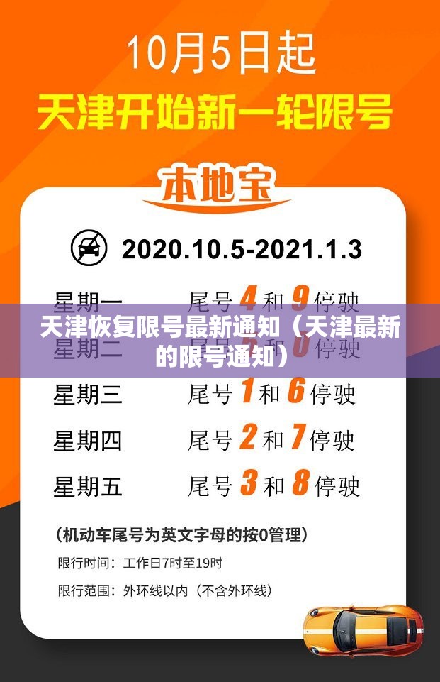 天津恢复限号最新通知（天津最新的限号通知）