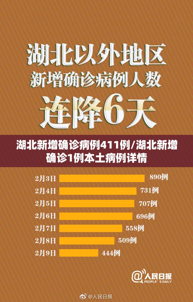 湖北新增确诊病例411例/湖北新增确诊1例本土病例详情