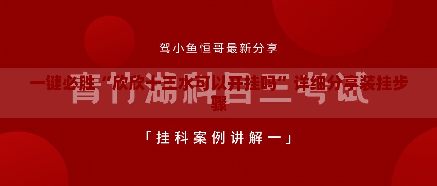 一键必胜“欣欣十三水可以开挂吗”详细分享装挂步骤