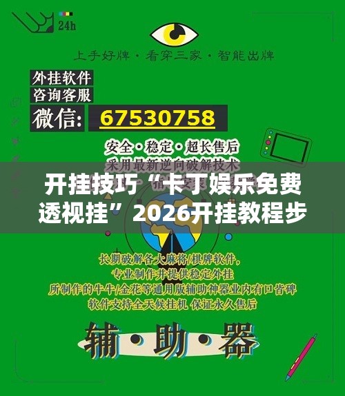 开挂技巧“卡丁娱乐免费透视挂	”2026开挂教程步骤