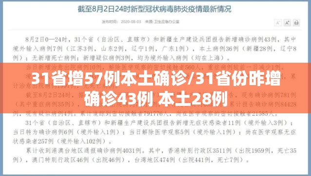 31省增57例本土确诊/31省份昨增确诊43例 本土28例