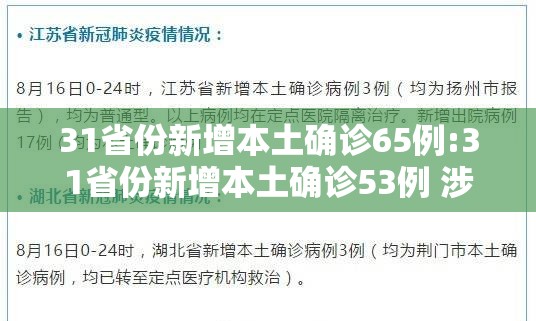 31省份新增本土确诊65例:31省份新增本土确诊53例 涉及8省