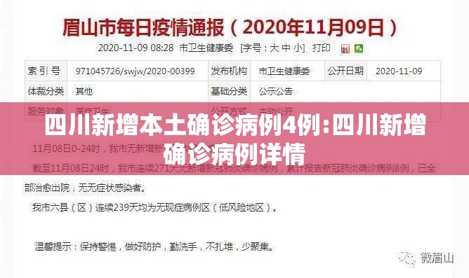 四川新增本土确诊病例4例:四川新增确诊病例详情