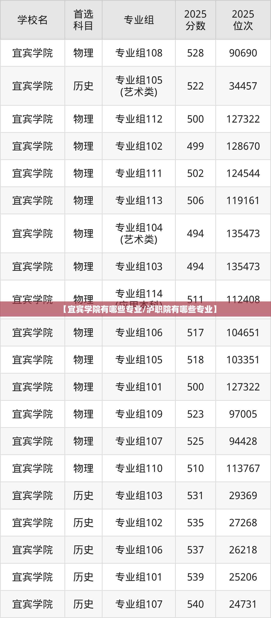 【宜宾学院有哪些专业/泸职院有哪些专业】