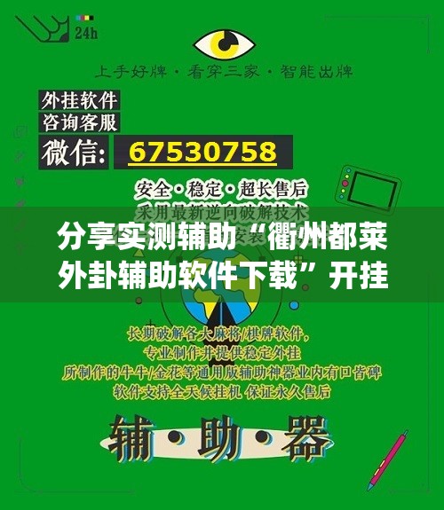 分享实测辅助“衢州都莱外卦辅助软件下载”开挂(透视)最新辅助详细