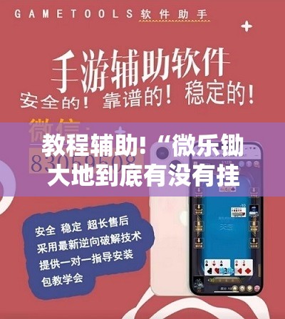 教程辅助!“微乐锄大地到底有没有挂	”详细分享装挂步骤