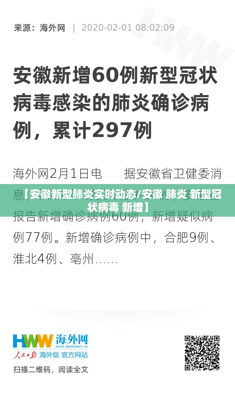 【安徽新型肺炎实时动态/安徽 肺炎 新型冠状病毒 新增】