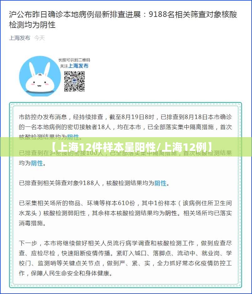 【上海12件样本呈阳性/上海12例】