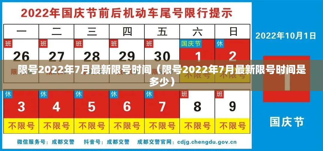 限号2022年7月最新限号时间（限号2022年7月最新限号时间是多少）